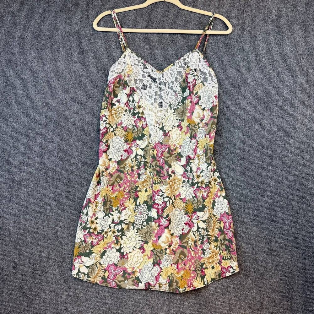 Vintage Victoria’s Secret Floral Lace Slip Nightgown Spaghetti Strap M